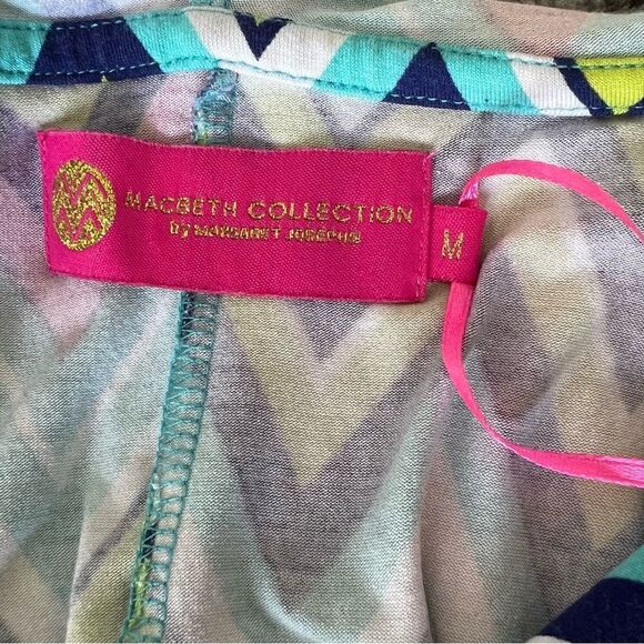 Macbeth Collection Margaret Joseph's Multicolor Hooded Tunic Dress Coverup Sz M - Picture 7 of 8